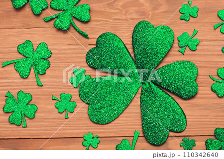 Saint Patrick's day. Template Design Poster on St. Patrick's Day. 3rd effect club. Simple banner for site, store, magazine promotions. Poster with place for your text. March 17. 2024 110342640