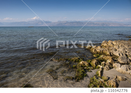 Ionian sea and albanian mountains 110342776