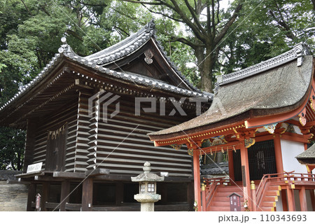石清水八幡宮 住吉社と校倉 石清水八幡宮 住吉社と校倉 110343693