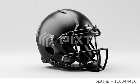 AI-generated content. American football black helmet. Neural network AI generated art AI-generated content. American football black helmet. Neural network AI generated art 110344416