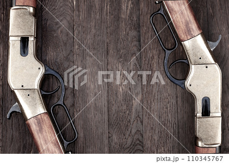 Old west guns. Lever action repeating guns Old west guns. Lever action repeating guns 110345767