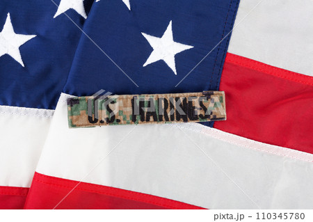 U.S. MARINES Branch Tape on national USA flag U.S. MARINES Branch Tape on national USA flag 110345780
