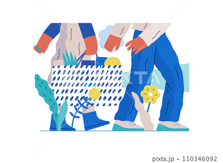 Mutual Support: Helping carry a heavy bag...のイラスト素材 [110346092] - PIXTA
