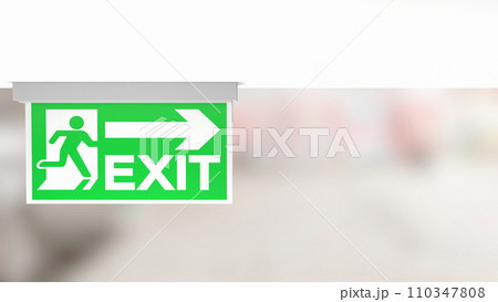 The exit sign for Background concept 3d rendering 110347808