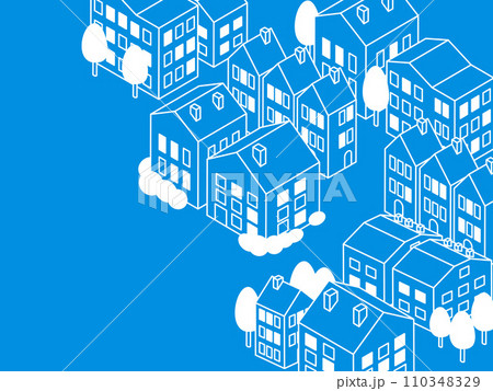 アイソメトリック　街並みの壁紙 110348329