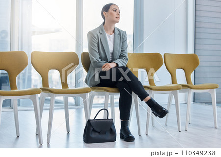 Stress, unemployed and job search woman looking to be hired at interview at corporate company. Anxiety, thinking and doubt with female struggling to find work and suffering from motivation burnout Stress, unemployed and job search woman looking to be hired at interview at corporate company. Anxiety, thinking and doubt with female struggling to find work and suffering from motivation burnout 110349238