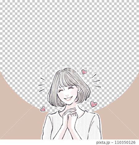 Rejoice / Joy / Happy / Hooray / Kyun / Falling in love / Excitement / Valentine / Excitement / Heart / Love / 110350126
