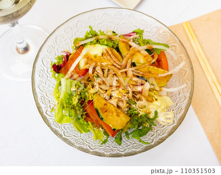 Organic vegan japanese green salad Organic vegan japanese green salad 110351503