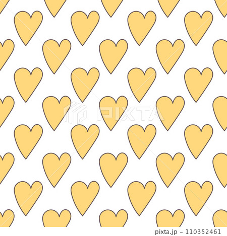 valentines day heart love yellow pattern textile valentines day heart love yellow pattern textile 110352461