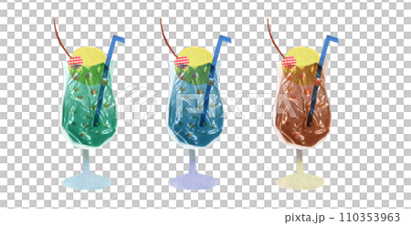 Colorful handcraft cream soda set Colorful handcraft cream soda set 110353963