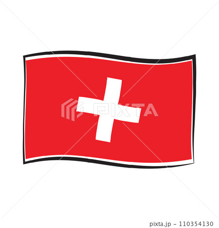 swiss flag icon 110354130