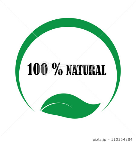 100% natural icon. 100% natural icon. 110354284