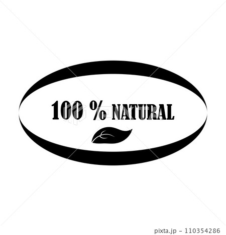 100% natural icon. 100% natural icon. 110354286