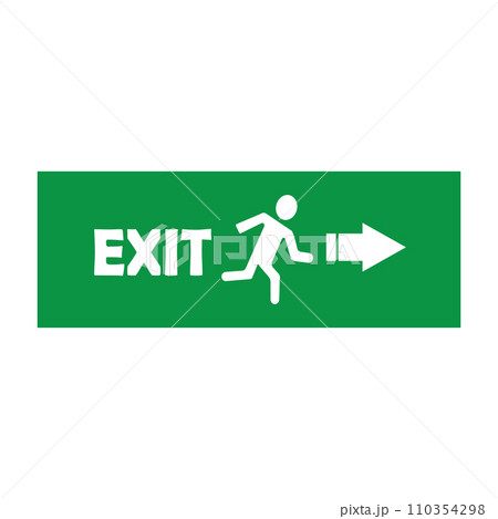 emergency evacuation route icon emergency evacuation route icon 110354298