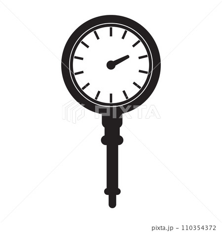 Manometer or pressure gauge icon 110354372