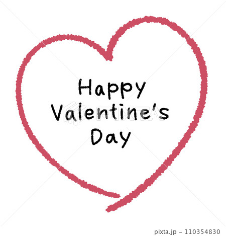 Happy Valenteine's Dayの手描き文字素材 110354830
