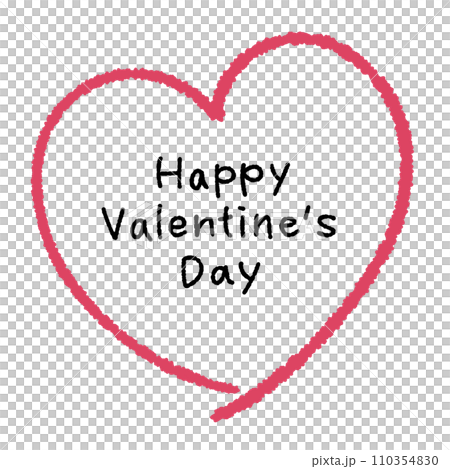 Happy Valenteine's Dayの手描き文字素材 110354830