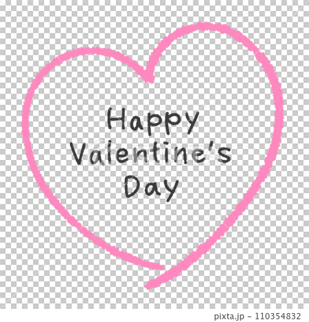 情人節快樂手繪文字素材 110354832