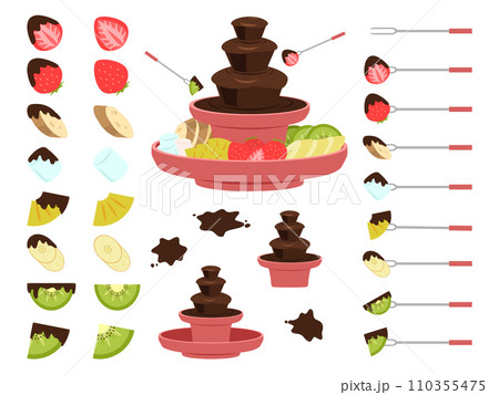 チョコレートフォンデュとフルーツの盛り合わせセット チョコレートフォンデュとフルーツの盛り合わせセット 110355475