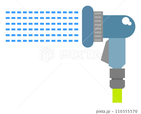 ホースに付けると洗車や花木の水やりに便利な散水ノズルのイラスト ホースに付けると洗車や花木の水やりに便利な散水ノズルのイラスト 110355570