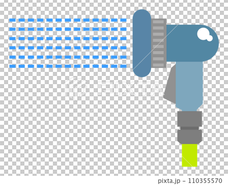 ホースに付けると洗車や花木の水やりに便利な散水ノズルのイラスト ホースに付けると洗車や花木の水やりに便利な散水ノズルのイラスト 110355570
