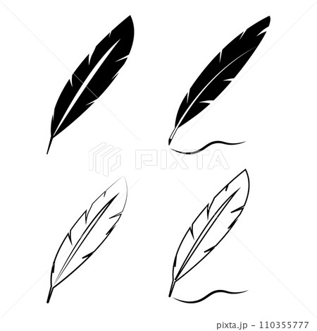 quill feather pen signature logo quill feather pen signature logo 110355777