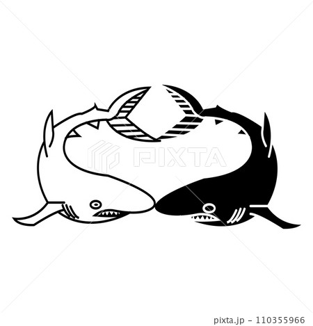 shark icon shark icon 110355966