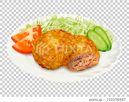 肉碎（配盤和沙拉） 110356987