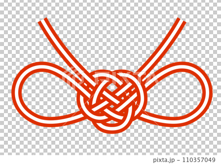 蝶結び水引のベクターイラスト 110357049