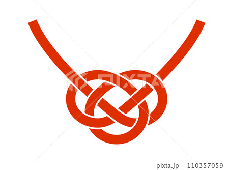 あわび結び、あわじ結び水引のベクターイラスト 110357059