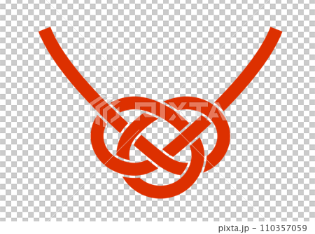 あわび結び、あわじ結び水引のベクターイラスト 110357059