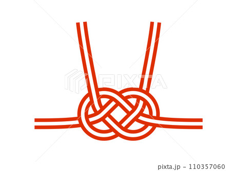 あわび結び、あわじ結び水引のベクターイラスト 110357060