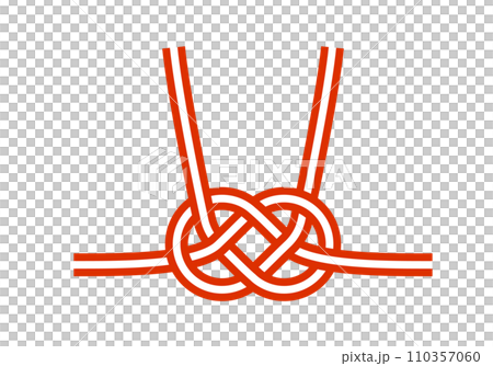 あわび結び、あわじ結び水引のベクターイラスト 110357060