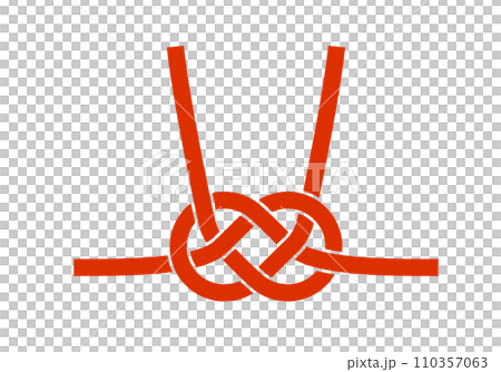 Vector illustration of Awabi knot, Awaji knot Mizuhiki 110357063