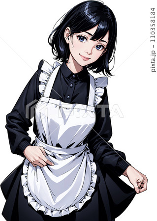 メイドの女性のイラストのイラスト素材 [110358184] - PIXTA