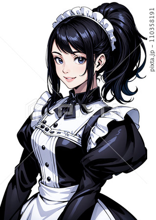 メイドの女性のイラストのイラスト素材 [110358191] - PIXTA