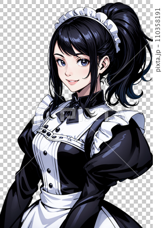 メイドの女性のイラストのイラスト素材 [110358191] - PIXTA