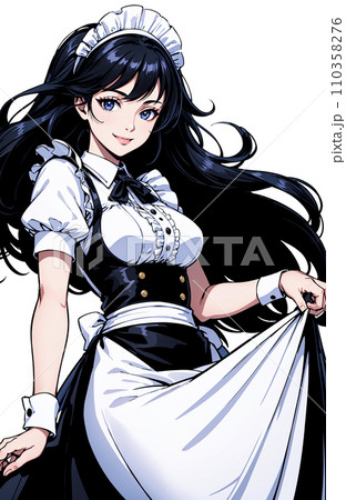 メイドの女性のイラストのイラスト素材 [110358276] - PIXTA