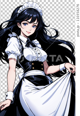 メイドの女性のイラストのイラスト素材 [110358276] - PIXTA