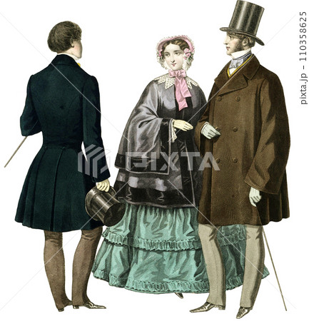 19世紀ヨーロッパ　男性　イラスト 110358625