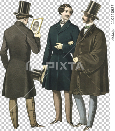 19th century europe male illustration 110358627