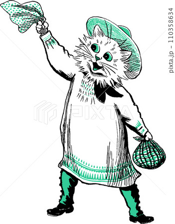 猫のイラスト 110358634