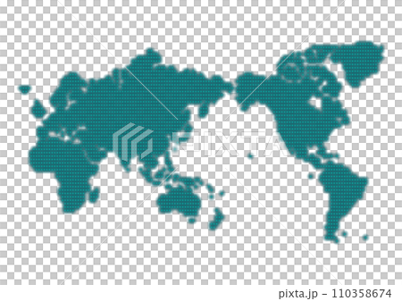 綠點的世界地圖插圖(以日本為中心) 綠點的世界地圖插圖(以日本為中心) 110358674