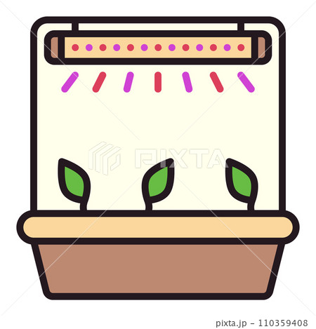 Grow Light with Plants vector Phytolamp colored icon or sign Grow Light with Plants vector Phytolamp colored icon or sign 110359408