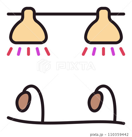 Grow Phytolamps vector colored icon or design element 110359442