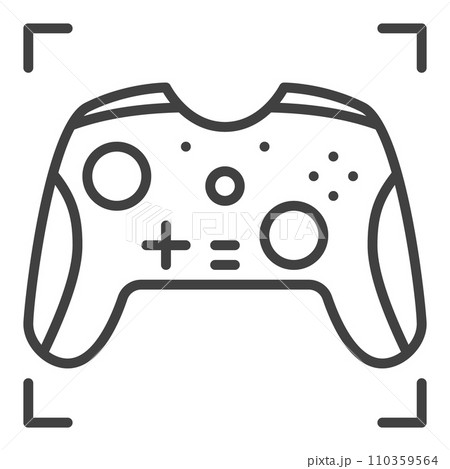 Console Gamepad vector Gamer Device icon or symbol in thin line style 110359564