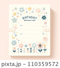 Happy Birthdayメッセージカード　AI画像 110359572