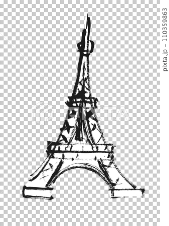艾菲爾鐵塔手繪插圖 艾菲爾鐵塔手繪插圖 110359863