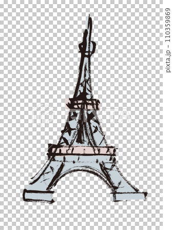 Hand drawn illustration of the eiffel tower 110359869