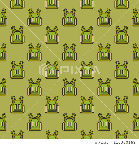 Bulletproof Vest vector concept colored seamless pattern 110360168